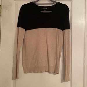 Black and cream sweater